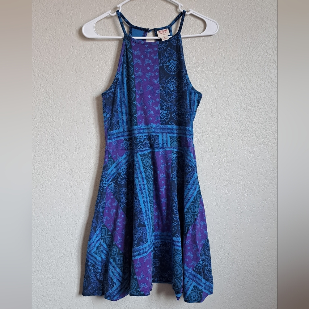Mossimo Blue and Purple Summer Mini Dress Size Medium
